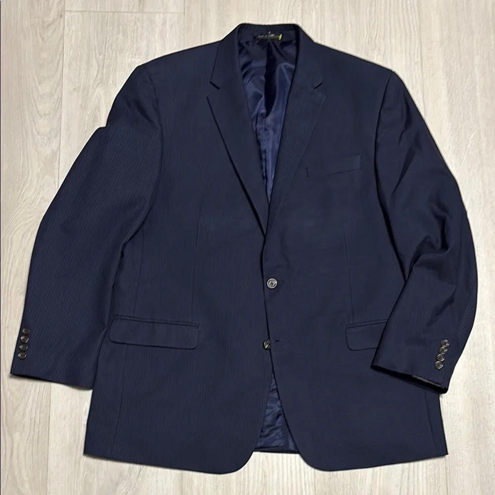 🔥BUNDLESALE Mens 46L Chaps Blue Sport Coat Suit Jacket Tailored Fit